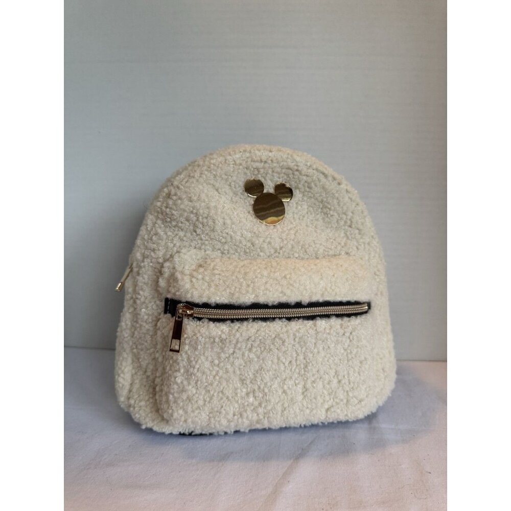 Disney's Mickey Mouse Mini Backpack Cream Sherpa NWT